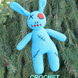 PDF Crochet Pattern,bunny  Crochet Pattern,  Amigurumi Pattern, Crochet Toy Pattern, Rabbit zombie  pdf