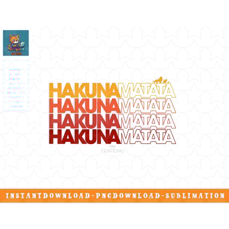 Disney The Lion King Hakuna Matata Word Stack png, sublimation, digital download.jpg