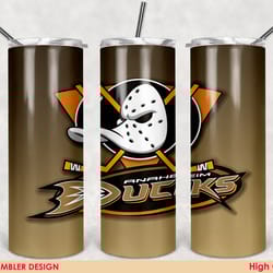 anaheim ducks nhl tumbler wrap design, hockey tumbler, 20oz skinny tumbler
