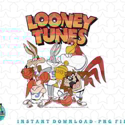 looney tunes group shot basketball champs png, sublimation, digital download