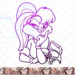 looney tunes lola bunny gradient outline png, sublimation, digital download