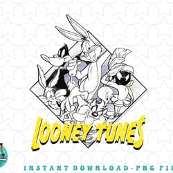looney tunes group shot outline png, sublimation, digital download