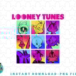 looney tunes group shot pop art box up png, sublimation, digital download