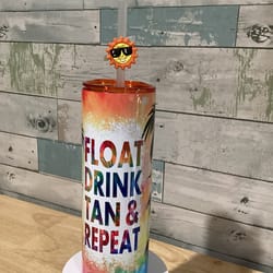 float drink tan repeat tumbler, float drink tan repeat 20oz skinny tumbler, float drink tan repeat 30oz skinny tumbler