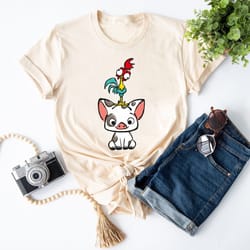 moana shirt, hei hei and pua shirt, disney shirt, disneyland shirt, disney world
