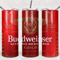 bud gold 20oz tumbler designs, alcohol label tumbler, tumbler wrap designs