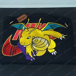 nike x pokemon embroidered sweatshirt, anime embroidered sweatshirt, custom anime embroidered crewneck, anime shirt