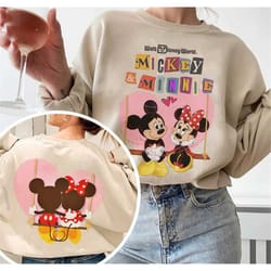 mickey mouse and minnie christmas sweatshirt, vintage walt disney world shirt, family disneyland vacation, minnie donald