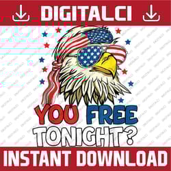 patriotic american bald eagle 4th of july you free tonight png, american bald eagle mullet png, america eagle png, eagle