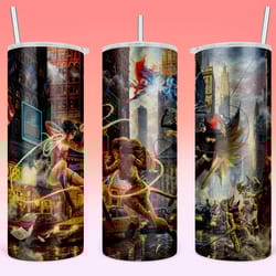 justice league inspired tumbler, justice league inspired skinny tumbler