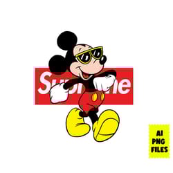 mickey sunglasses eyewear supreme png, supreme logo png, mickey png, disney supreme png, disney png, ai digital file