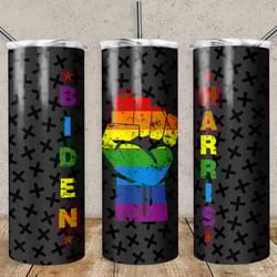pride font tumbler, pride font skinny tumbler