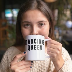 dancing queen coffee mug microwave and dishwasher