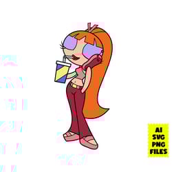 blossom svg, the powerpuff girls svg, powerpuff girls svg, girl svg, cartoon svg, ai digital file