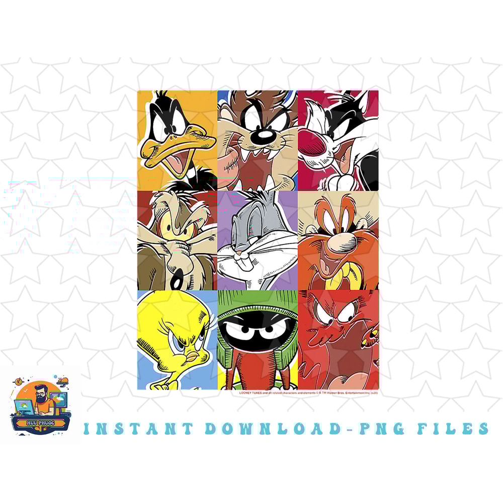 Looney Tunes Group Shot Comic Box Up png, sublimation, digital download.jpg