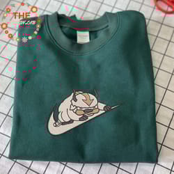 nike x appa unisex embroidered sweatshirt, the last airbender anime embroidered sweatshirt, manga embroidered crewneck