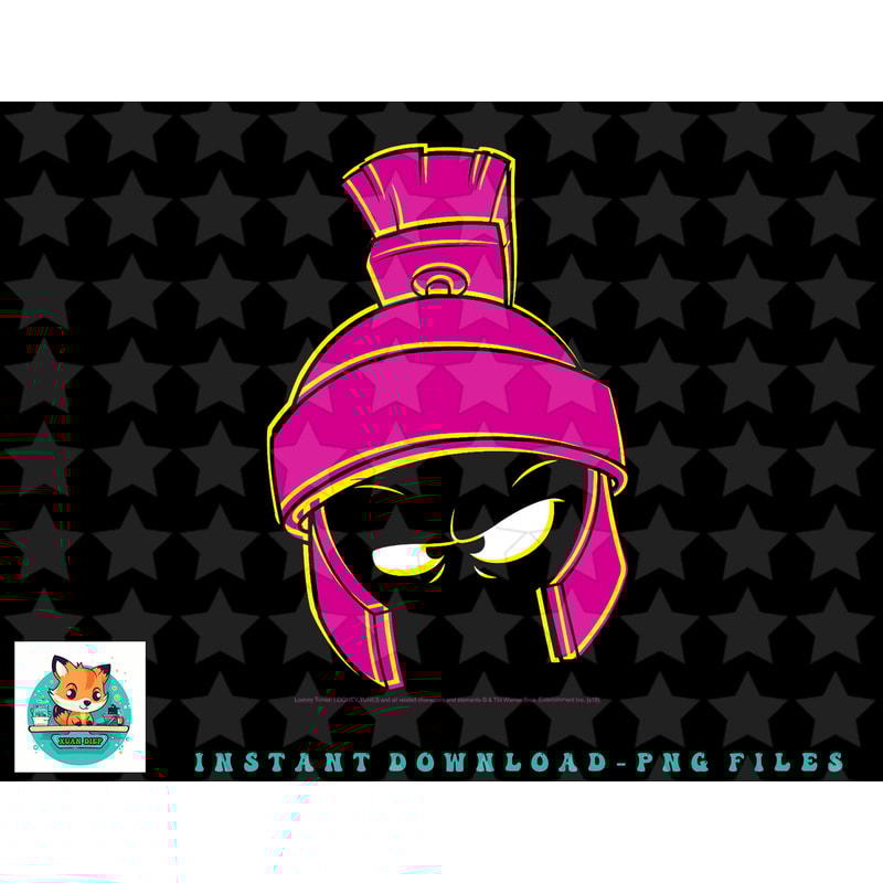 Looney Tunes Martian Headavhe Neon Big Face png, sublimation, digital download.jpg