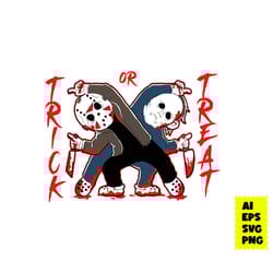 jason voorhees and michael myers trick or treat svg, jason voorhees svg, michael myers, horror movie svg, halloween svg