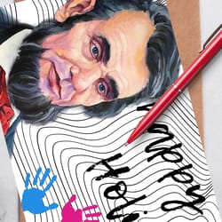happy holi! a digital greeting card with the leader abraham lincoln.