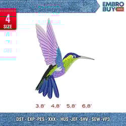 humming bird / animal embroidery design / animal design / embroidery pattern / design pes dst vp3 format