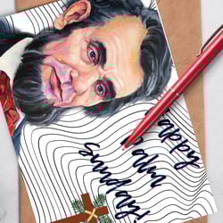 happy palm sunday! a digital greeting card with the leader abraham lincoln.