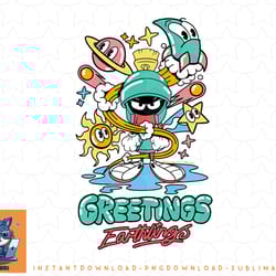 marvin the martian greetings earthlings png, sublimation, digital download