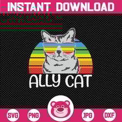 ally cat rainbow sunglasses lgbt svg, gay pride kittys allies svg, ally cat lgbt gay rainbow pride flag png, digital dow
