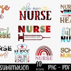 nurse sublimation bundle | 10 designs nurse sublimation bundle | 10 designs