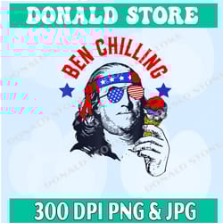 ben chilling 4th of july ben franklin ice cream meme us flag png, png high quality, png, digital download