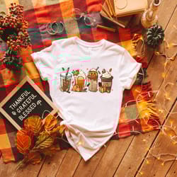 fall coffee shirt, 2022 cute fall sweatshirt, coffee lover tee shirt, halloween pumpkin