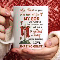 god coffee mugs, cardinal, cross, amazing grace - my god, god lover gift, christian coffee mugs, pastor gift