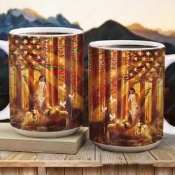 jesus coffee mugs, walking with the lambs, christian coffee mugs, pastor gift, us flag mugs
