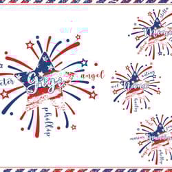 custom america nana/gigi/ grandma png bundle, fourth of july sunflower png, custom kid name independence day png