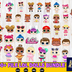 100 file lol dolls bundle svg, digital download