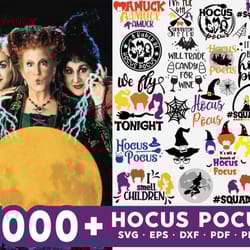 1000 file hocus pocus svg , bundle halloween svg , digital download