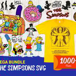 1000 files the simpsons svg bundle , digital download