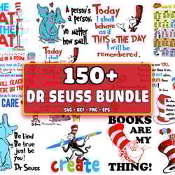 150 file dr seuss bundle svg , digital download