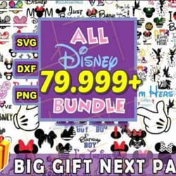 79,999 file disney bundle svg file , mega bundle disney svg, bundle disney , digital download