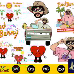 bad bunny svg mega bundle svg , digital download