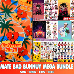 ultimate bad bunny mega bundle svg, digital download