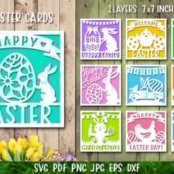 happy easter card bundle svg,bunny card happy easter card bundle svg,bunny card