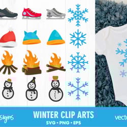 winter clip art bundle svg winter clip art bundle svg