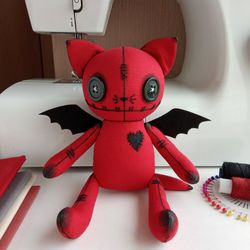 Scary Toy Handmade - Cat With Bat Wings