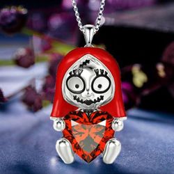 crystal heart punk hip hop pendant vintage necklace