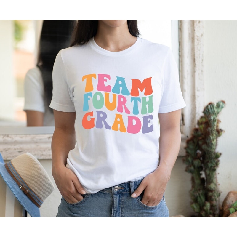 Team Fourth Grade, Retro Fourth Grade Team, Back To School, 4th Grade Teacher, 4th Grade Novelty T-Shirt - 2.jpg
