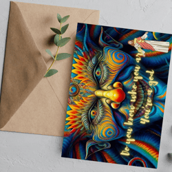 digital greeting card. you're a god