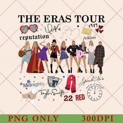 taylor the eras tour 2023 png, tour 2023 png, swiftie png, swiftie merch, midnights concert png, retro the eras tour png
