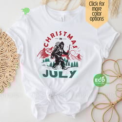 vintage christmas in july bigfoot lover shirt, retro mountain shirt, drinking hawaiian christmas, sasquatch gift