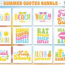 summer quotes bundle svg, summer svg