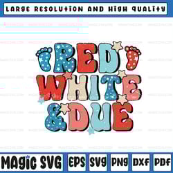 red white and due pregnancy announcement 4th of july groovy svg, retro baby reveal svg, independence day png, digital